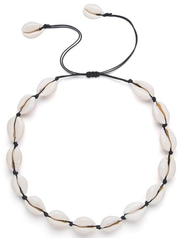 LQTSLFM Collana Conchiglie Donna Elegante da Spiaggia Estiva, Squisita Gioielli Estive, Regolabile per Regali di Gioielli da Donna