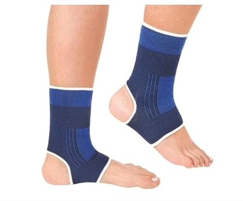 TATLA CRAFT 2 x fotled- och ankelbandage – stödbandage för smärtlindring och stöd av fotled och fot – perfekt för sport, rehabilitering och daglig användning (XL)