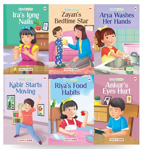 Story Books for Kids - Good Habits (Illustrated) (Set of 6 Books)- Bedtime Stories - Early Learning for Kids - Age 3+ - Read Aloud to Infants, Toddlers
