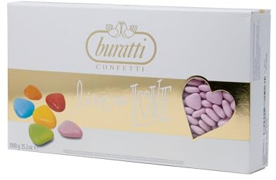 Buratti Confetti Dragées au Chocolat Curiandoli Rose 1 kg