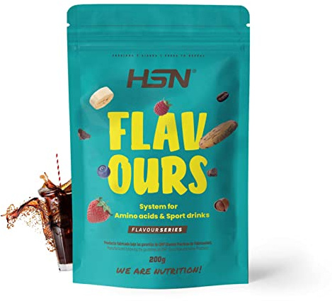 Saborizante para Aminoácidos y Bebidas Deportivas de HSN | Sabor Cola 200 g = 36 Tomas Por Envase | Para la Dieta Keto y Vegana | Extremadamente Bajo en calorías y azúcar | No-GMO, Sin Gluten