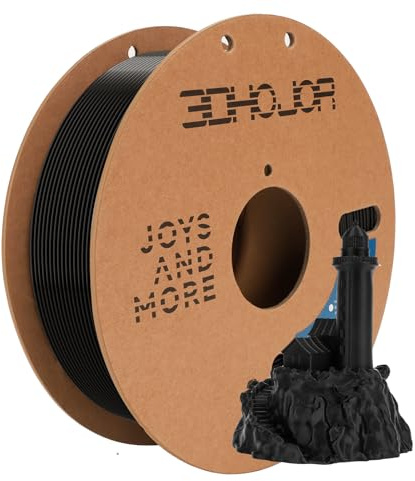 3D Printing Filament Basic PLA Filament 1.75mm 300mm/s 1kg Cardboard Spool Dimensional Accuracy +/- 0.03 mm Fit Most 3D FDM Printer -Black