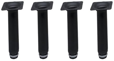 4er Set Möbelfuß schwarz in 5 Größen 8 bis 20 cm