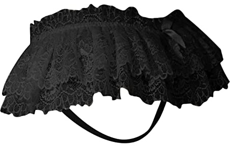 NaLatia Intimo da Uomo Intimo di Pizzo con Mini Stringhe Arricciate Gonna Crossdress Costume Panty Gonna Perizoma Slip Bikini