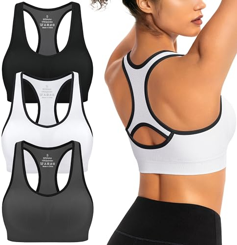 AENLLEY Seamless Wireless Racerback High Impact Sports Bras Women, Yoga Gym Activewear