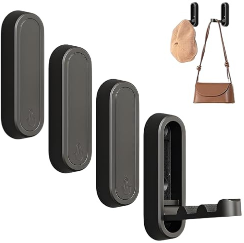 4 Stück Faltbarer Wandhaken,Kleiderhaken Klappbar,Klapphaken,Kleiderlüfter,Wandhaken Klappbar,Kleiderlüfter Klappbar Außen,Klappbare Wandhaken 90° Für Jacken, Schals, Hüten, Bademänteln Und Taschen