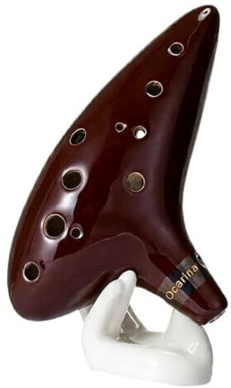 Ocarina Alt C keramik 12-håls ocarina keramik-alt-C-kärlflöjt-blåsmusikinstrument med enkelt notrep för nybörjare för nybörjare vuxna