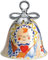 Alessi Weihnachttsschmuck, Porzellan, Bunt, 7.2 x 7.2 cm