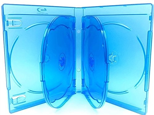 Amaray - Lot de 5 boîtiers Blu-ray de 21 mm pour 4 disques - Emballage Dragon Trading