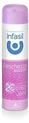 Infasil Deodorante Spray Freschezza Bouquet, Deodorante Donna con Molecola 2C e Betaciclodestrina che Assorbe gli Odori Sgradevoli, Senza Alcol, Efficace Fino a 24h, Profumo Floreale, 150 ml