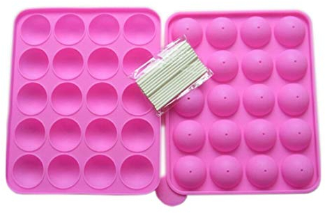 Nanxin Molde de Silicona para Cake Pop, Silicona Bandeja Pop Cake Stick Mould, Libre de BPA, de Calidad alimentaria, Pasteles, piruletas, Caramelos