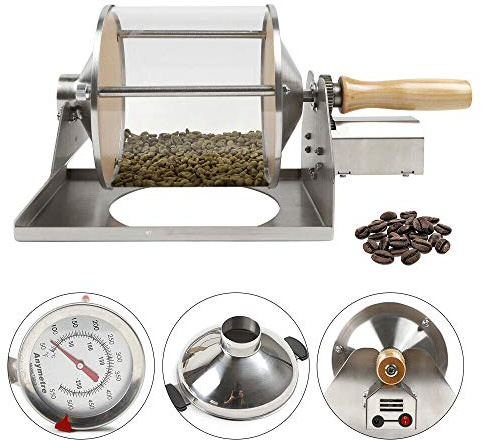 FLYHERO Coffee Roasting Machine KAKA-G400 Gas Coffee Bean Roaster Set 400 grams US STOCK