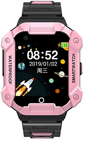 PTHTECHUS® Kinder 4G GPS WiFi Smartwatch Telefon, Kind HD Touchscreen Handy Uhr für mit Anti-Verlorener GPS W-LAN LBS Ortung Tracker, MP3, Videoanruf, SOS, Voice Chat, MP3, Pedometer, APP Verwaltung