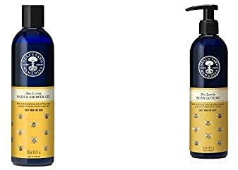 Neal's Yard Remedies Bee Lovely Bat, Shower, Body Lotion | Uplifting Aroma | Leaves Skin Soft | 2x295ml