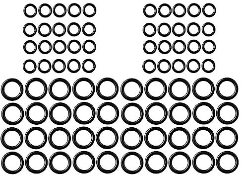 80 pièces joints toriques for nettoyeur haute pression 1/4 ''M22 3/8'' raccords à connexion rapide en caoutchouc noir nettoyeur haute pression joints toriques Outil électrique