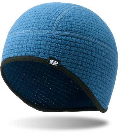 SUNMECI Winter Thermal Helmet Liner Skull Cap, Fleece Lined Warm Cycling Cap Ski Hat Beanie for Men Women Navy