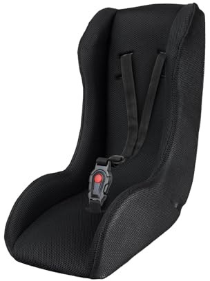 POLISPORT 8015000020 - Mini Pelican Todo Clima Reductor Asiento Bebé con Arnés 3 Puntos para Remolque, Cochecito y Bicicleta Cargo – Transpirable, Seguro y Compatible de 7 a 18 Meses, Negro