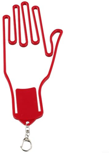 Besttoolifes Porte-gants et tendeur de séchage en plastique ABS avec cadre en forme de main pour maintenir la forme et sécher plus rapidement à gauche ou à gauche (rouge)