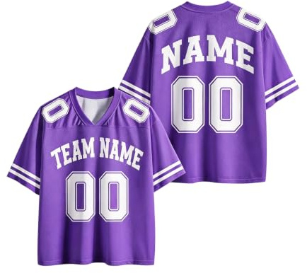 Maillot de Football Américain Personnalisé, Nom & Numéro, Équipe & Famille