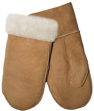 Lekra Lammfell Fausthandschuh Cognac - Größe 7