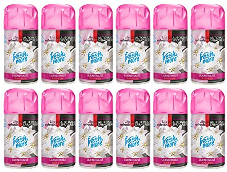 Fresh & More Lufterfrischer Nachfüller (12er Pack) 250ml, Lilienstrauss