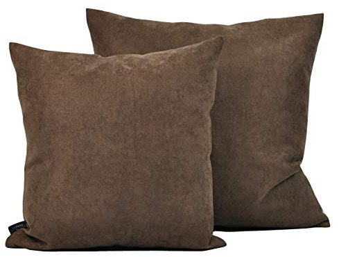 Albani Kissenhülle Monaco einfarbig 40x40cm Dunkelbraun