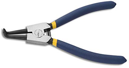 WISEPRO Pinze per anelli di sicurezza esterni, resistenti, con ganascia piegata, per rimuovere e trattenere anelli, 17,8 cm