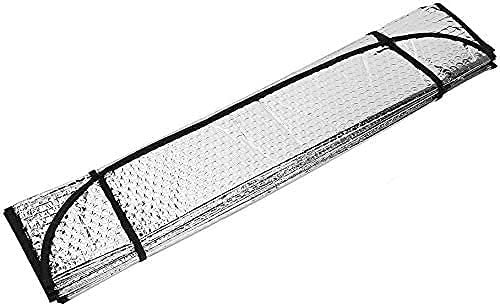 Parasole per auto, anteriore, pieghevole, protezione dal sole per parabrezza auto anteriore, universale, con 2 ventose e 2 cinghie (180 x 80 cm)