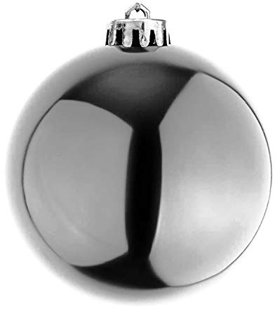 Mojawo XXXL Dekokugel Christbaumkugeln Blau Weihnachtsbaumkugeln Baumschmuck Ø 25cm Schmuckkugeln, Farben:Silber