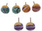 Nacnic Set de 6 boutons ronds en pierre | Superbes poignées en turquoise, terre et bleu | Idéal pour les penderies, armoires, tiroirs, portes... Elégantes poignées multi-usages.