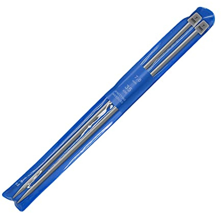 2 Pz/Set di Ferri da Maglia a Punta Singola Lunghi 35 cm in Alluminio Classici Ferri da Maglia Ferri da Maglia per Tessere Fatte a Mano Strumenti Fai da Te (7 mm)