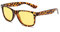 Mcolics Nachtsichtbrille, polarisiert, blendfrei, UV400, transparent, gelb, getönte Brille für Damen und Herren, Angelmode (Leopard)