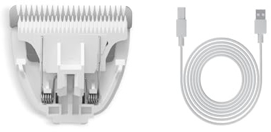 Dog Clippers Detachable Ceramic Blade Replacement and USB Charing Cable Set | Safe Pet Grooming Trimmer Clipper Ceramic Blade for Dog Cat Paws, Eyes, Ears, Face