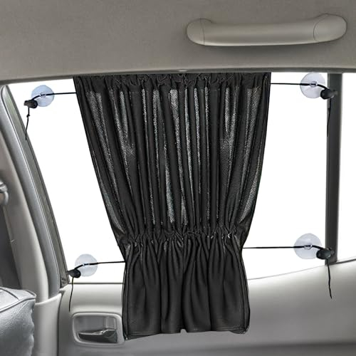 Pare Soleil Voiture Darryy 2 Pièces Pare Soleil Voiture Bébé Ventouse, Pare Soleil Voiture Arriere, Protege Soleil Voiture Enfant, Cache Fenetre Voiture pour Plupart Voitures, 63 x 52 cm