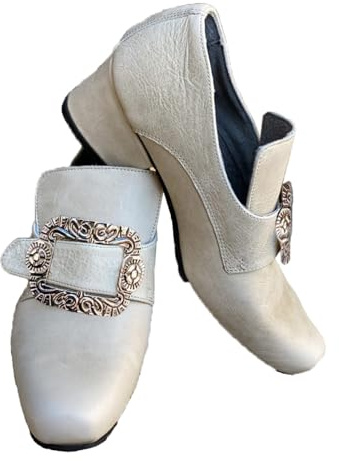 Cachorro 1 Paio Medievale Rinascimento Halloween Scarpe da Uomo, Vintage Stivali Jazz in Pelle, Accessori da Escursionismo Casual All'aperto Costumi Cosplay Oggetti di Scena,off White,45