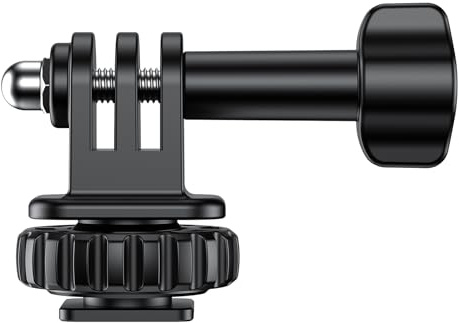 VRIG Hot Shoe Mount Adapter for GoPro Hero 13/12/11/10/9/8/7/6/5, DJI Osmo Action 6/5 Pro/ 4, AKASO Brave 8/7/6 Applicable for Tripod Selfie Stick Monopod and DSLR Camera