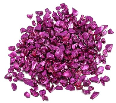 CSFFA 20/50g Glas Metall Krossad Sten Fyllmedel DIY Borddekoration Tårta Frukt Underlägg Fyllning Dekorativ Kristall for Epoxihartsform(Dark purple_M-50Grams)