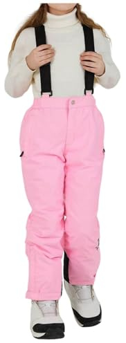 Generisch 2025~ Pantalones de nieve para niños, invierno, cálidos, para niños y niñas, Rosa., 5