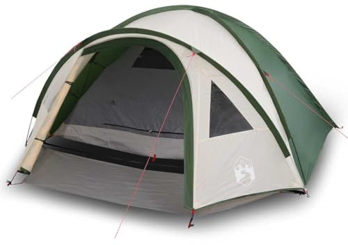 Qnhdfrt Tienda de campaña de cúpula para 4 personas, tienda de campaña verde, 300 x 250 x 132 cm, resistente con postes de fibra de vidrio, para aventuras al aire libre y viajes de camping