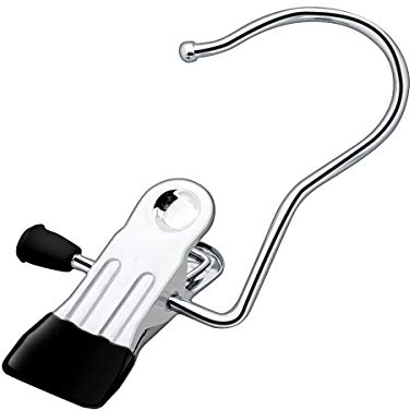 Coideal Wäsche Haken Boot Clips, 8 Pack Schrank Veranstalter Kleiderbügel Clip tragbare Hängende Kleidung Pins Reisen Kleidung Hosen Kleiderbügel Edelstahlhalter für Hosen, Schuhe, Handtuch (Schwarz)