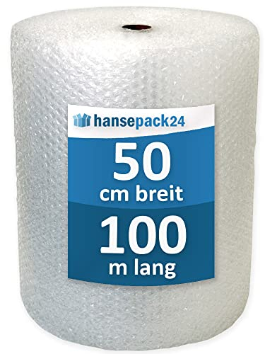 Luftpolsterfolie Blasenfolie Noppenfolie Knallfolie 75 my 50cm x 100m