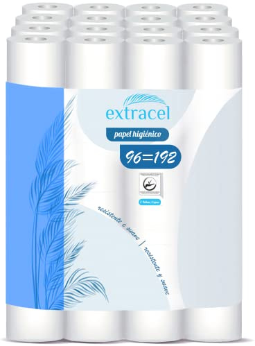 Papier Toilette Super Doux Double Épaisseur 96 Rouleaux | Papier WC Haute Qualité Papier Hygiénique Extra Résistant