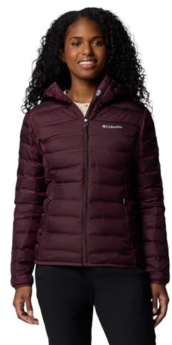 Columbia Manteau à capuchon en duvet 22 II de Lake, tissu prêt pour l'aventure, duvet au pouvoir gonflant de 650, thermosoudable, reliure robuste, poches zippées - Femmes