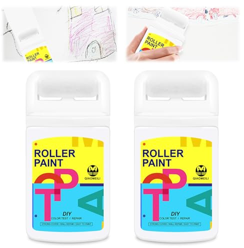 2 Piezas Rodillo De Pintura para Reparar Paredes con pasta de reparación de pared para Pintarpara Manchas, Grietas, Graffiti, Rasguños