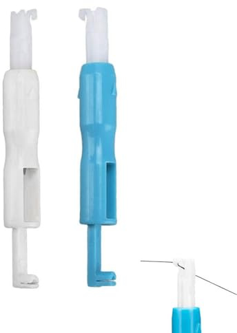 BPTRKOM 2pcs per infilare l'ago- Infila ago per Macchina da Cucire Infila ago per Cucire Automatico ago in plastica Strumento,per Macchina da Cucire, Cucire e Progetti di Artigianato(Blu+Bianco)