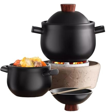 LXHZSY Kochtopf Auflauftopf, Schmortopf, Keramik-Kochgeschirr, Suppentopf, Gasherd, hochtemperaturbeständige Kochtöpfe for Gasküche, Crock Pot