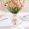 Jeweidea Jarrón de Cerámica Personalizado con Nombre Grabado, Regalo para Mamá, Regalo para Abuela, Regalo para Día de la Madre, Jarrón Blanco Mesa de Comedor Decoración para el Hogar (Estilo 3)