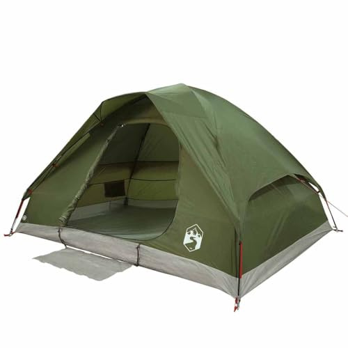vidaXL Tienda campaña Familiar iglú 6 Personas Impermeable Verde Oliva