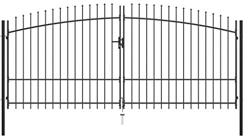 Willood Doppelflügel Gartentor mit Speerspitzen 400 x 175 cm