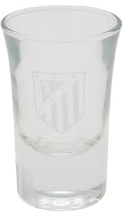 CyP Brands-Atlético de Madrid, Vaso de Chupito, Individual, 34 ml, Vaso de Licor, Transparente, Producto Oficial